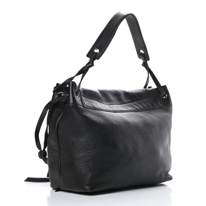 Prada Cervo Flap Shoulder Bag Black 3 of 18