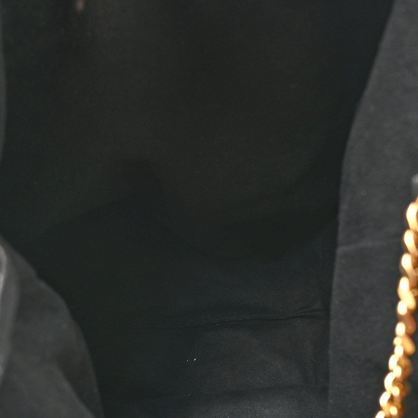 Lambskin Star Printed Teddy Drawstring Bag White