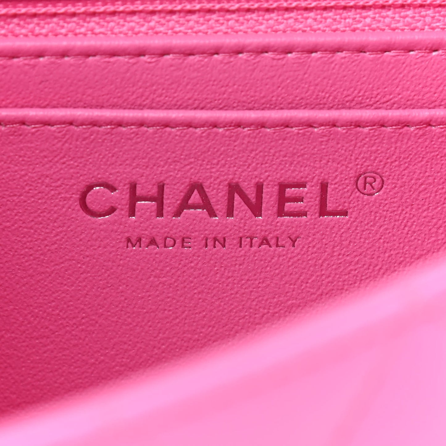 Lambskin Quilted Mini Rectangular Flap Pink