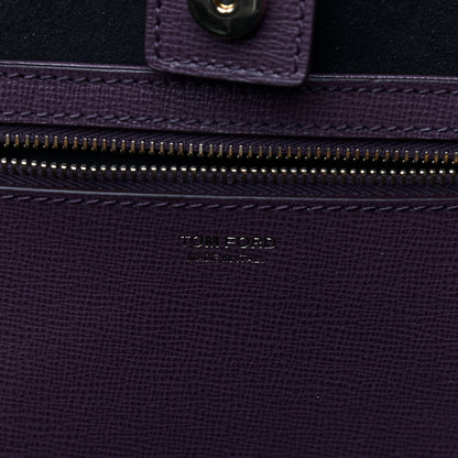 Tom Ford Grained Calfskin Small T Tote Bordeaux 7 of 12