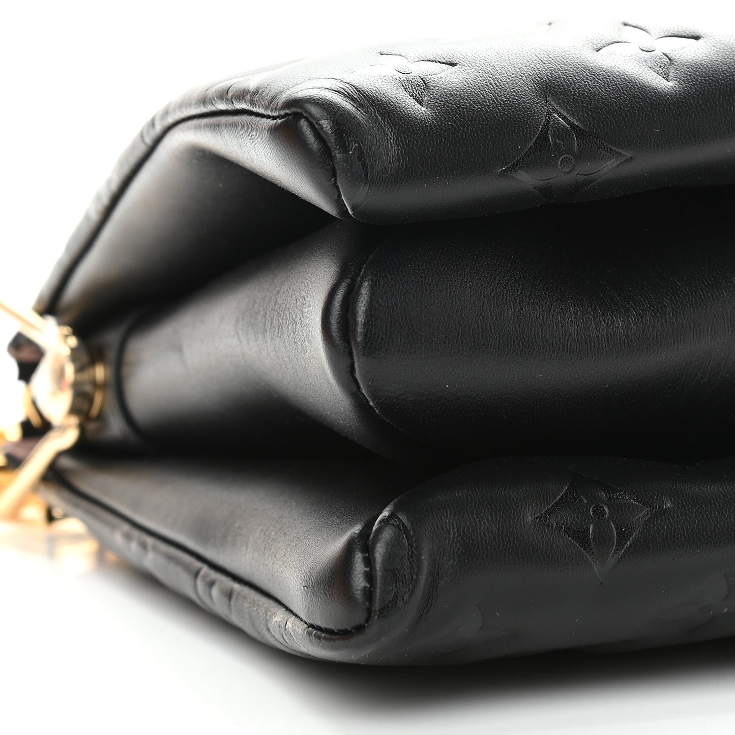 Lambskin Embossed Monogram Coussin PM Black