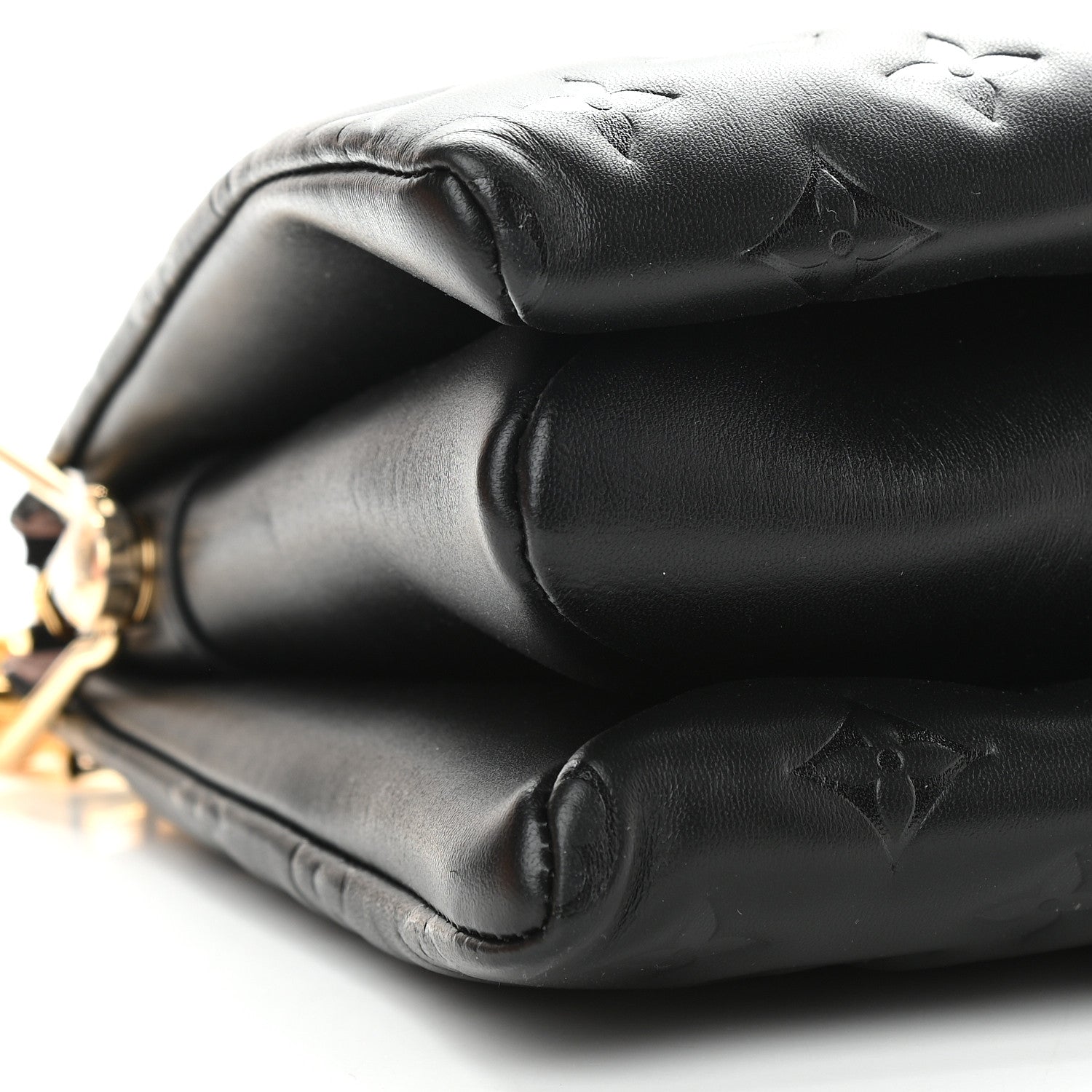 Louis Vuitton Lambskin Embossed Monogram Coussin PM Black 5 of 8