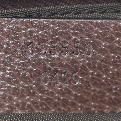 Gucci GG Supreme Monogram Textured Calfskin Web Medium Ophidia Cosmetic Case Beige Ebony New Acero 7 of 9