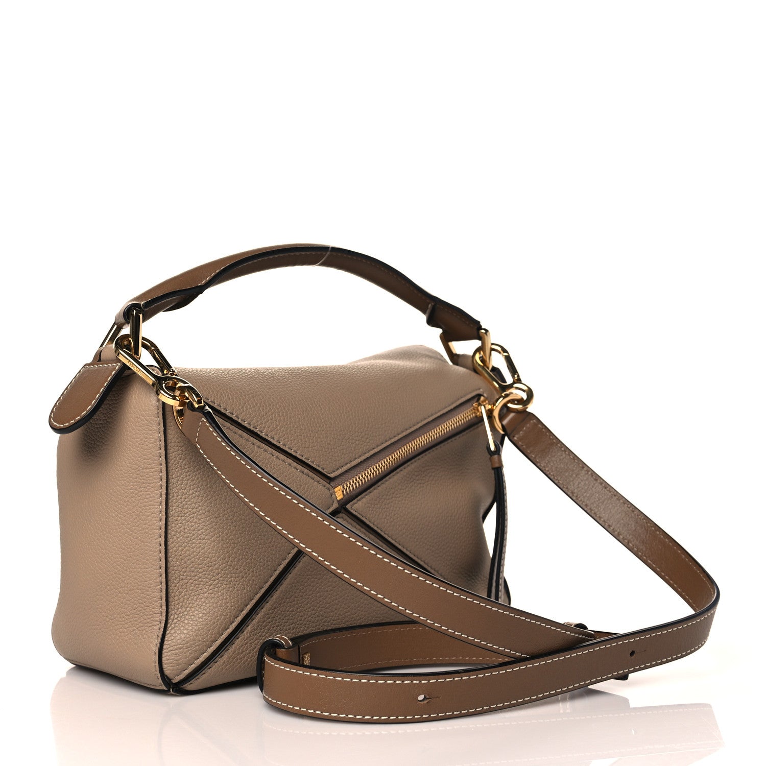 Loewe Grained Calfskin Small Puzzle Bag Sand Mink 4 of 10