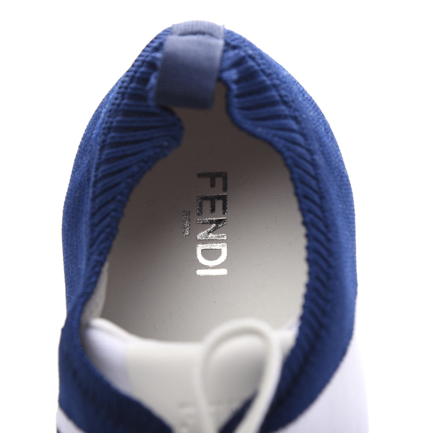 Fendi Stretch Knit FF Lace Up Sneakers 6 White 6 of 8