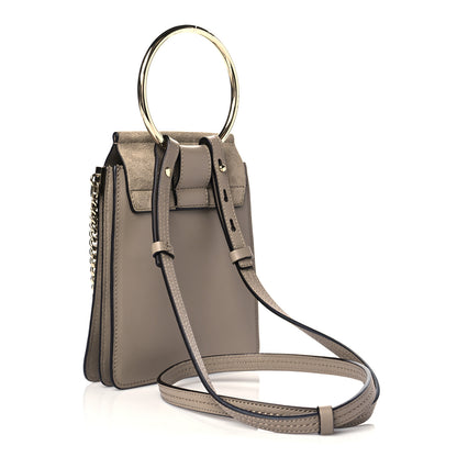 Chloe Suede Calfskin Mini Faye Bracelet Bag Motty Grey 2 of 9