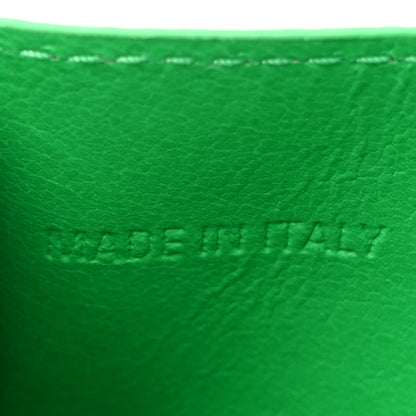 Balenciaga Grained Calfskin Logo Cash Card Holder Green White 6 of 10