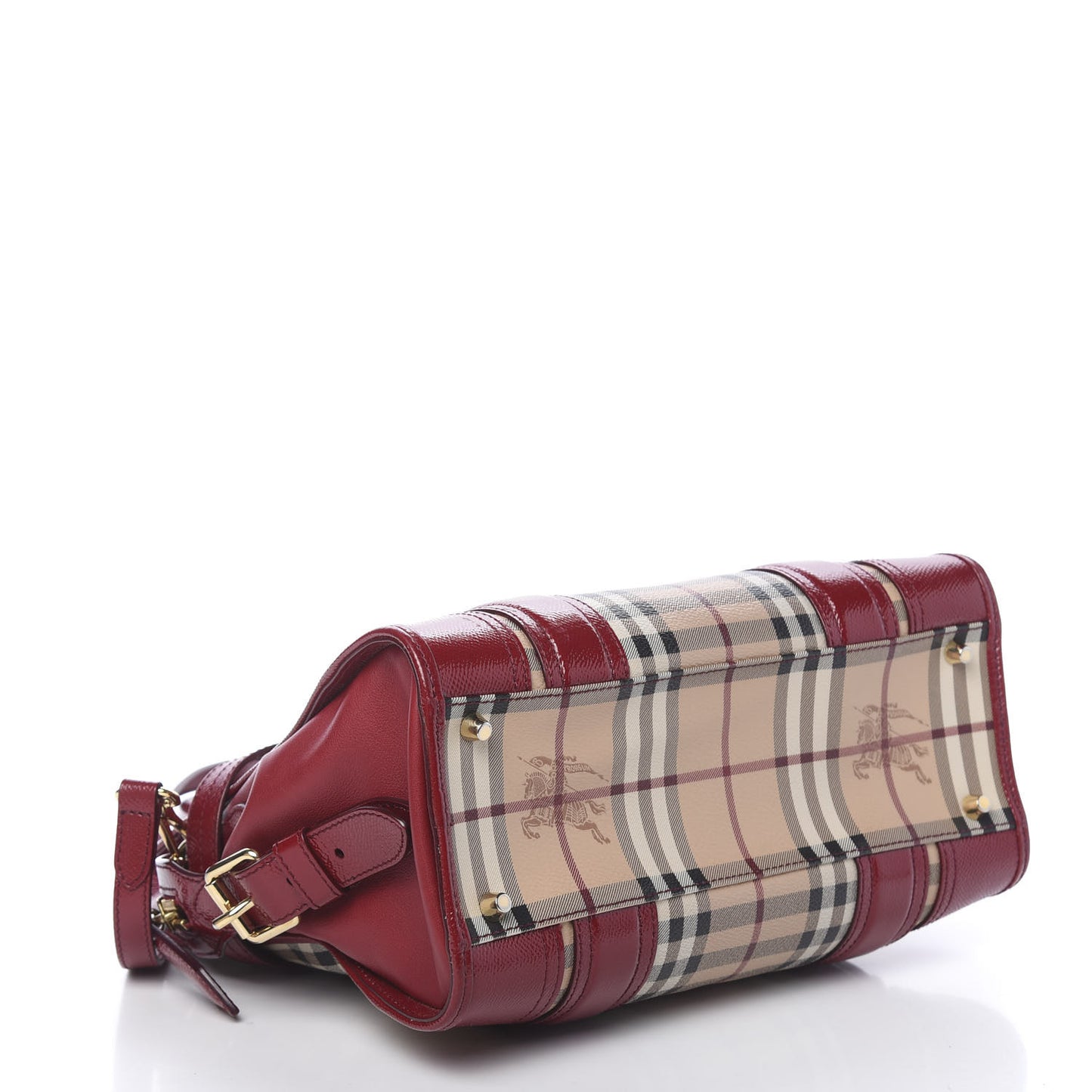 Haymarket Check Minford Portrait Tote Military Red