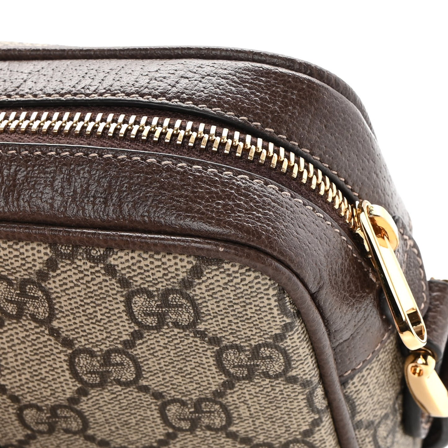 GG Supreme Monogram Web Mini Ophidia Shoulder Bag Brown