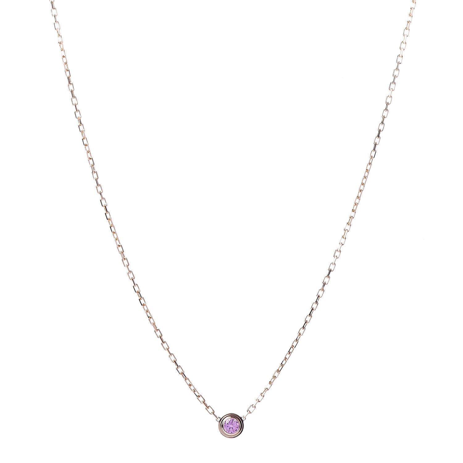 Cartier 18K Pink Gold Pink Sapphire D'Amour Pendant Necklace 1 of 7