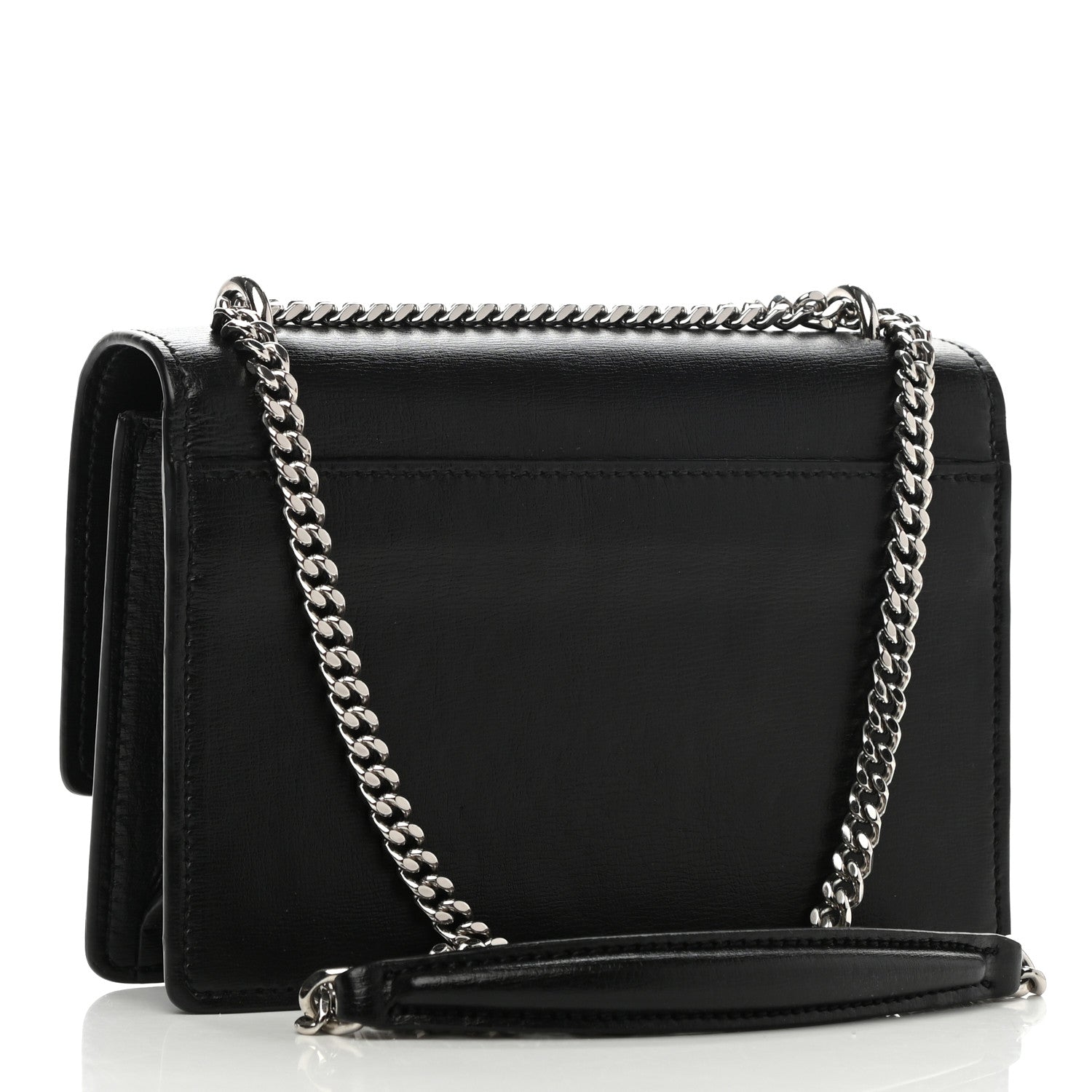 Saint Laurent Calfskin Monogram Sunset Chain Wallet Black 2 of 9