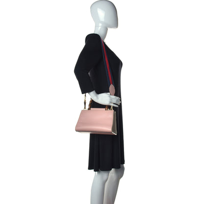 Gucci Nappa Bamboo Web Mini Nymphaea Top Handle Bag Perfect Pink Mystic White 2 of 10