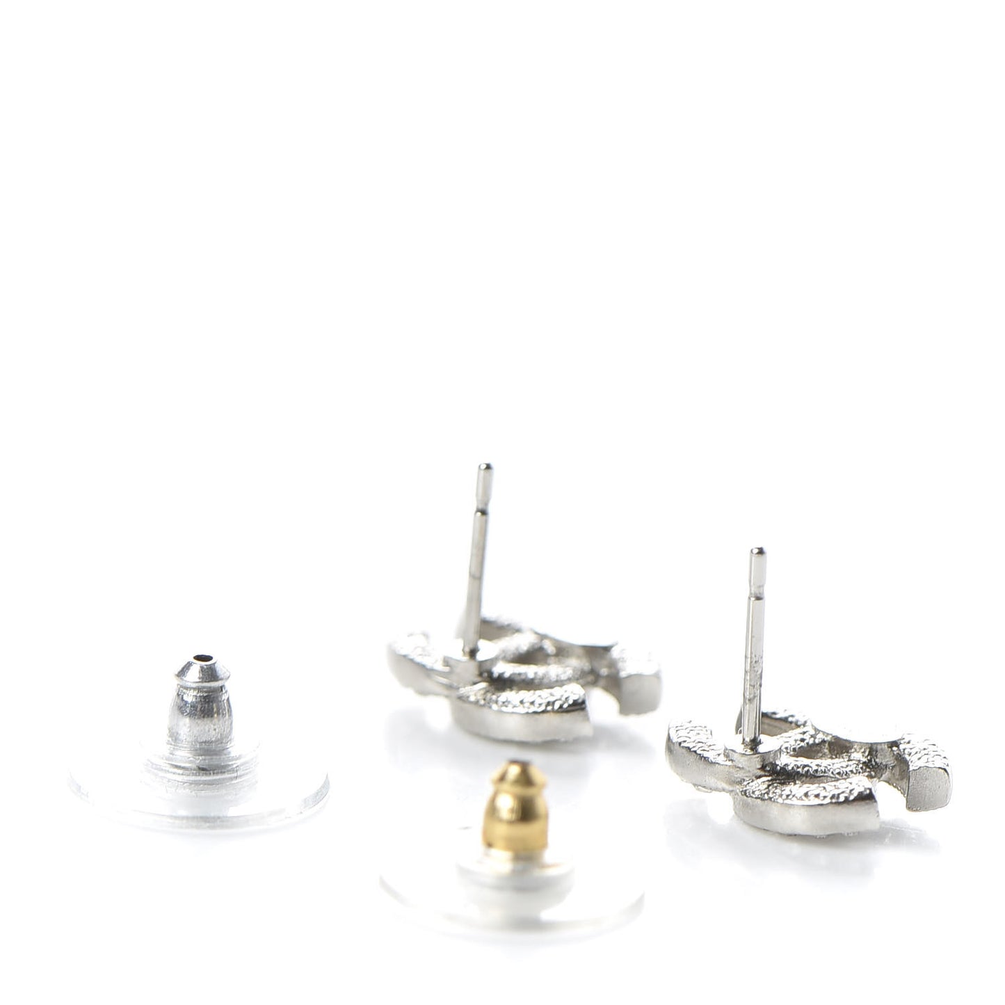 Crystal CC Earrings Silver