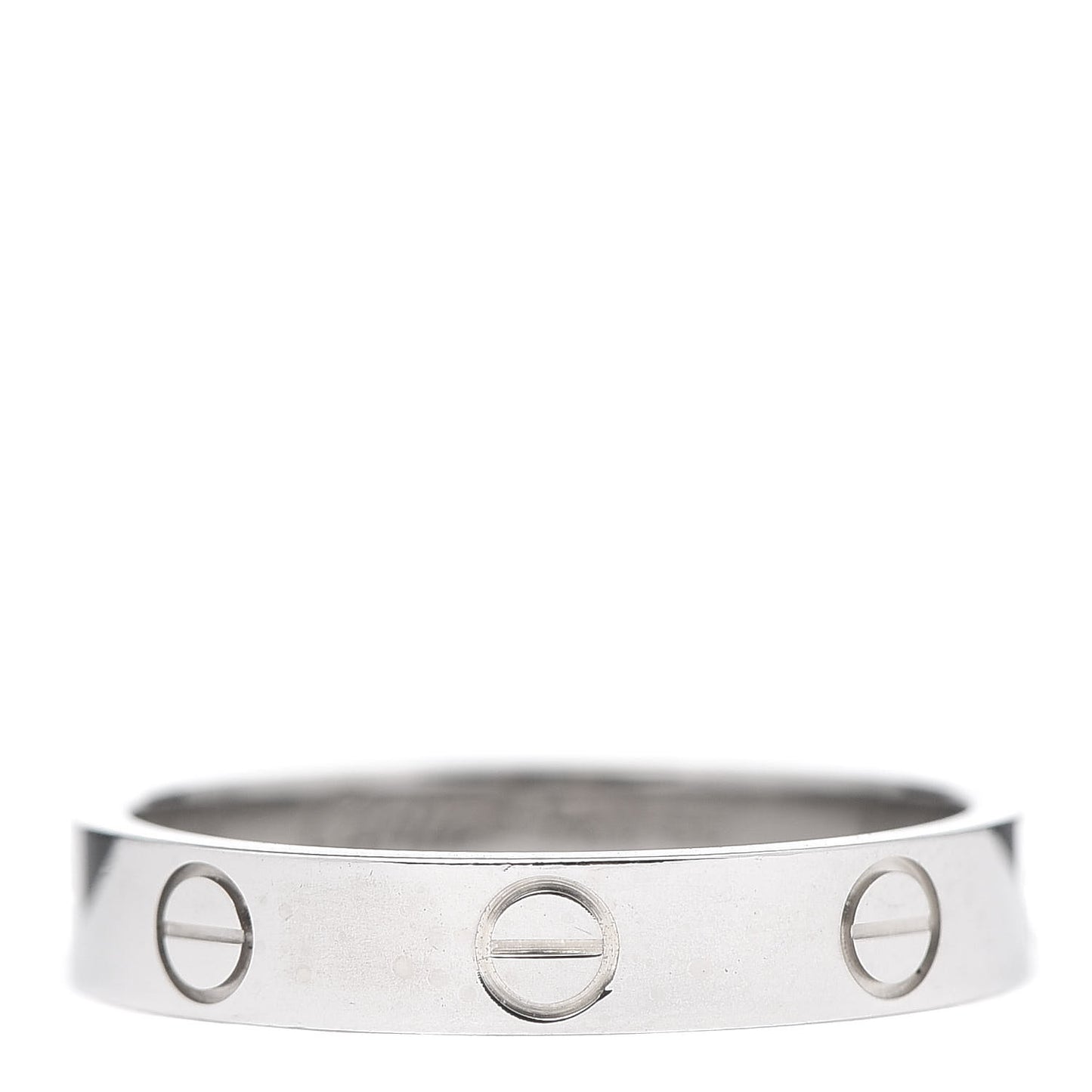 18K White Gold 3.5mm LOVE Wedding Band Ring 55 7.25
