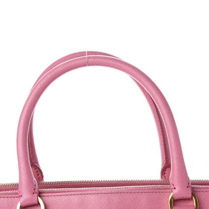 Prada Saffiano Medium Double Zip Galleria Tote Begonia 15 of 16