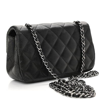 Chanel Lambskin Quilted Extra Mini Rectangular Flap Black 3 of 10