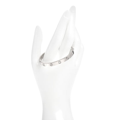 Cartier 18K White Gold 6 Diamond LOVE Bracelet 16 2 of 5