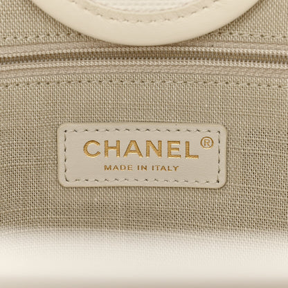 Chanel Cotton Medium Deauville Tote White 7 of 16