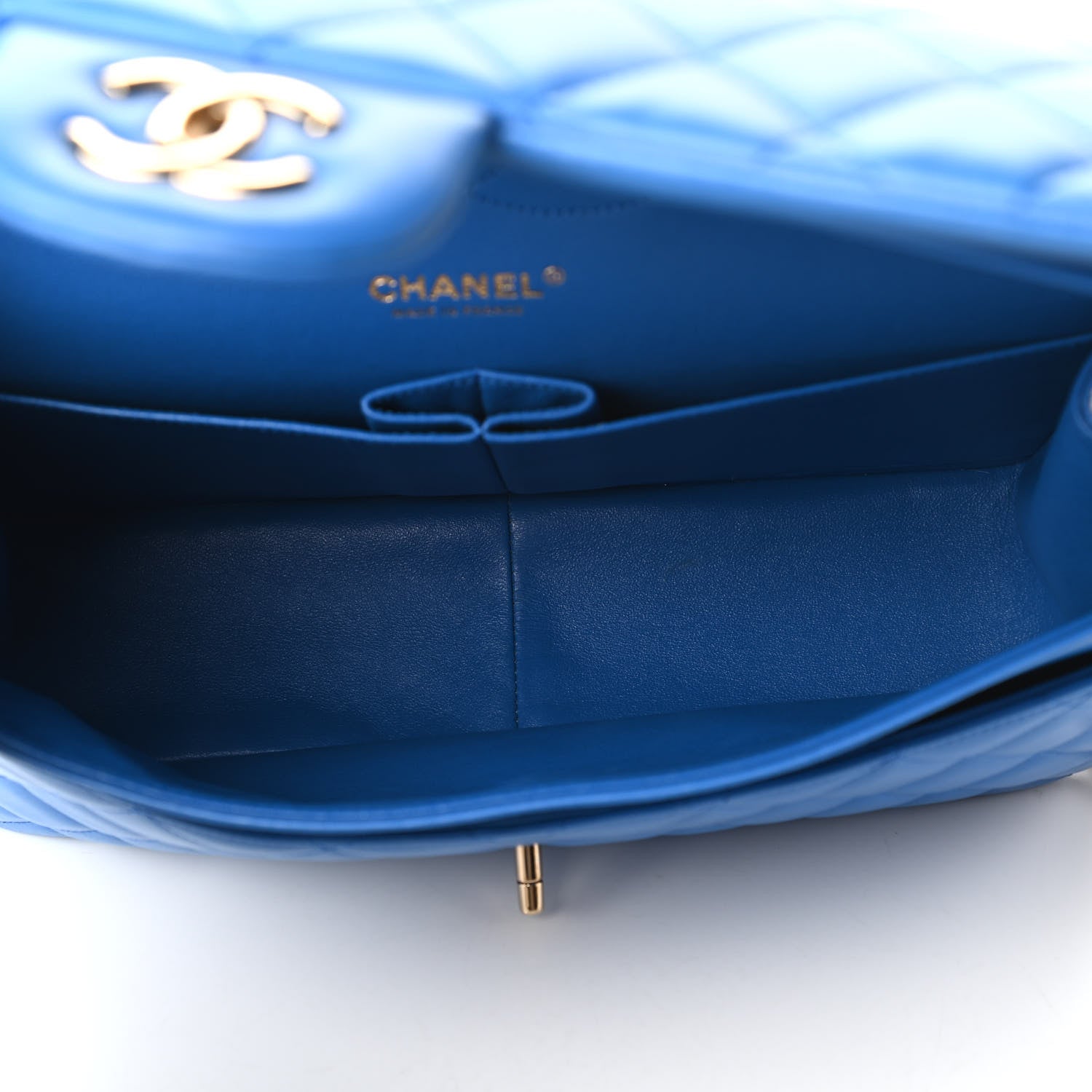 Chanel Lambskin Quilted Jumbo Double Flap Blue 5 of 10