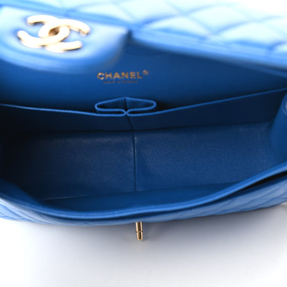 Chanel Lambskin Quilted Jumbo Double Flap Blue 5 of 10