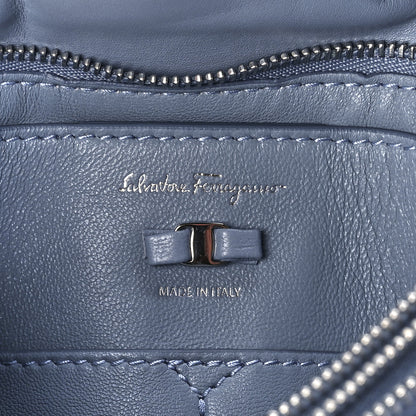 Salvatore Ferragamo Calfskin Small Viva Bow Shoulder Bag Blue 6 of 12