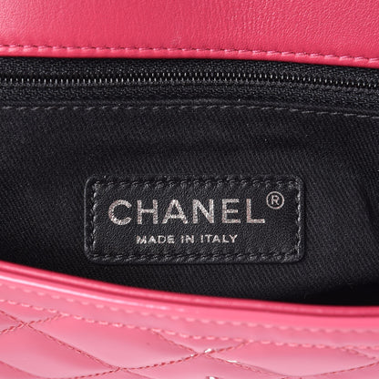 Chanel Patent Quilted Large Coco Shine Flap Pink 6 of 11