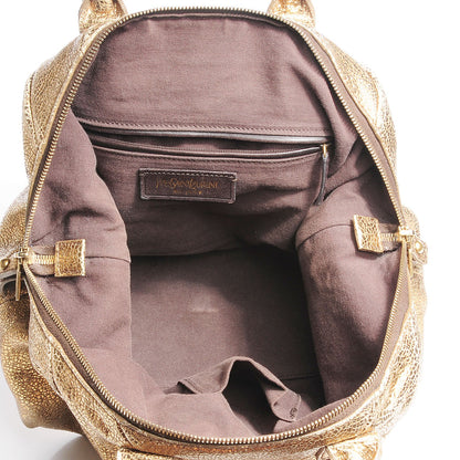 Saint Laurent Crackled Leather Small Volcano Easy Sac Bronzo 7 of 7