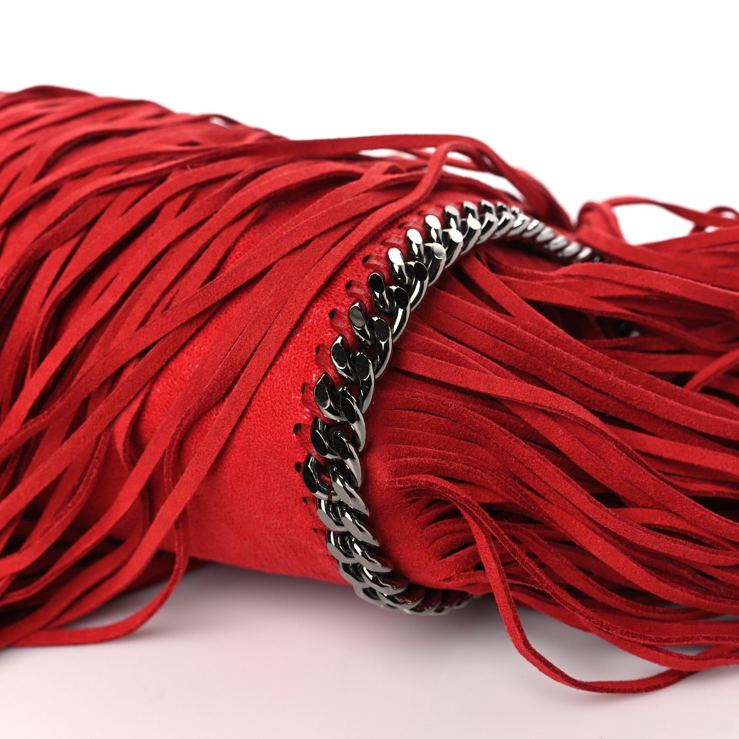 Stella McCartney Eco Suede Mini Fringe Falabella Tote Black 9 of 10