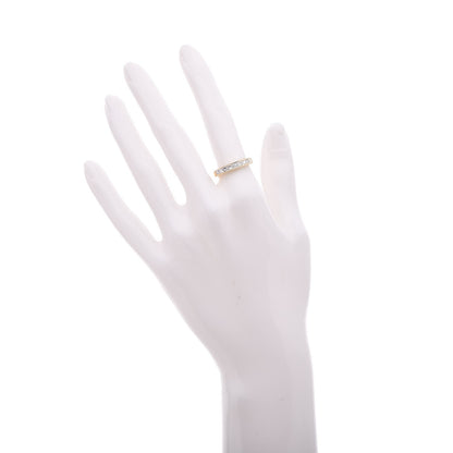 Tiffany 18K Yellow Gold Diamond 3.5mm Half Circle Channel Set Band Ring 53 6.25 7 of 13