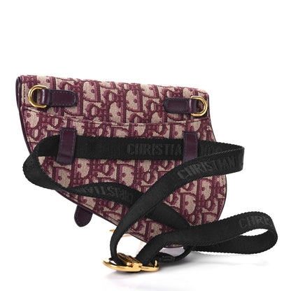 Christian Dior Oblique Saddle Pouch Bordeaux 3 of 10