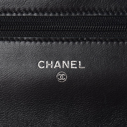 Chanel Lambskin Quilted Wallet On Chain WOC Black 6 of 11