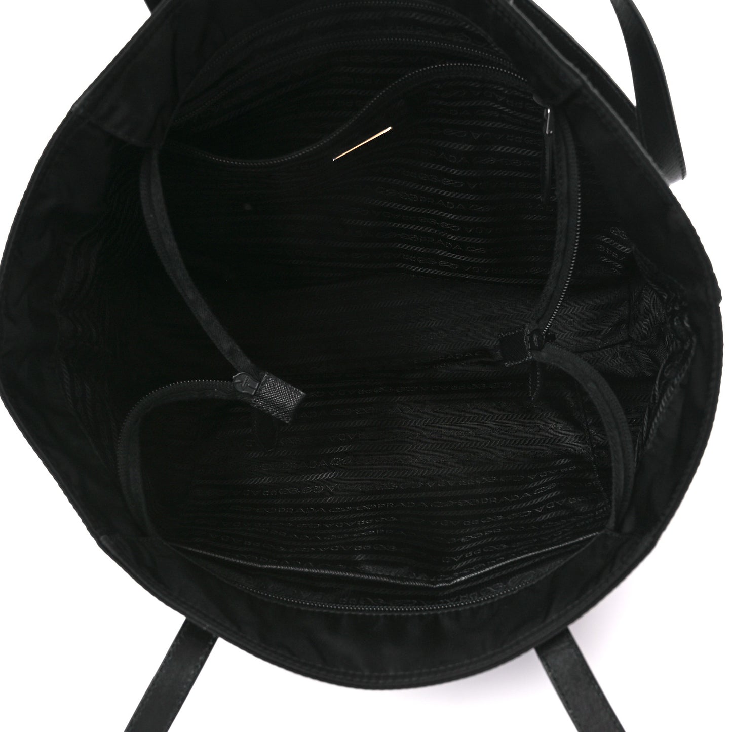 Tessuto Nylon Saffiano Tote Black