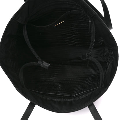 Prada Tessuto Nylon Saffiano Tote Black 5 of 11