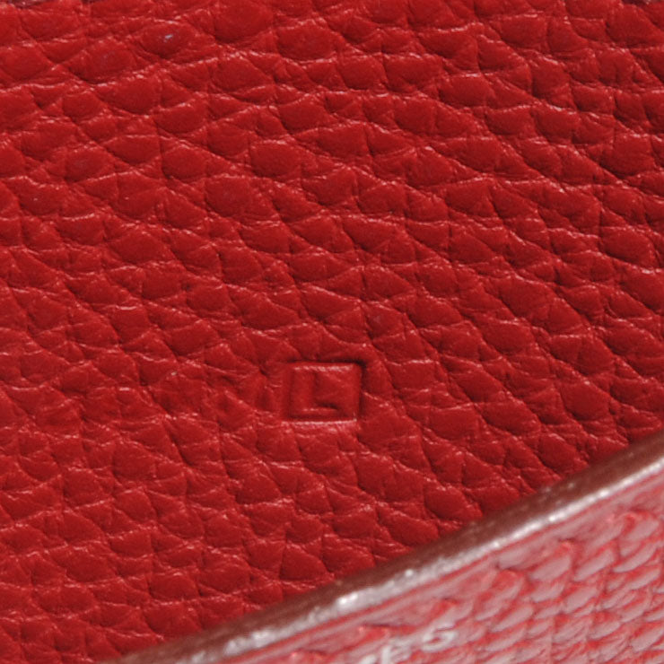 Hermes Togo Dogon Card Case Rouge Garance 6 of 7