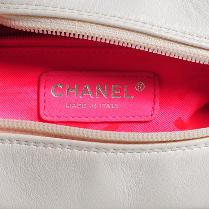 Chanel Calfskin Quilted Small Cambon Bowler White Black 6 of 7