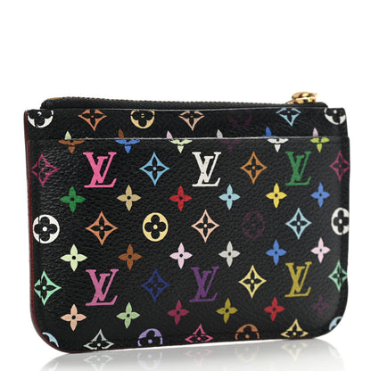 Louis Vuitton Monogram Multicolor Key Pouch Black Violet 3 of 10