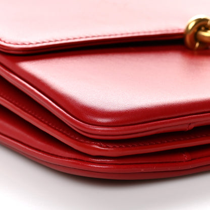 Saint Laurent Smooth Calfskin Le Maillon Satchel Rouge Eros 10 of 12