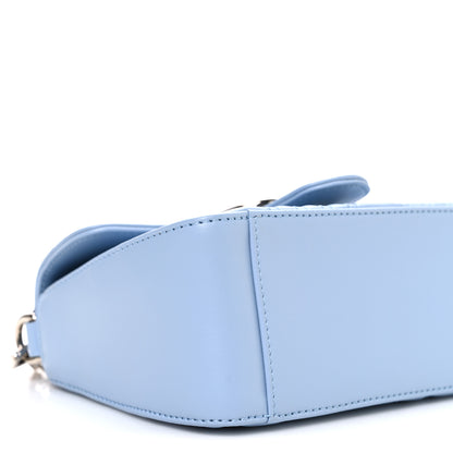 Gucci Calfskin Matelasse Mini GG Marmont Top Handle Shoulder Bag Porcelain Light Blue 9 of 10