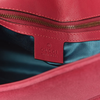 Gucci Velvet Matelasse Blind for Love Embroidered Medium GG Marmont Shoulder Bag Light Raspberry Rose Multicolor 6 of 10