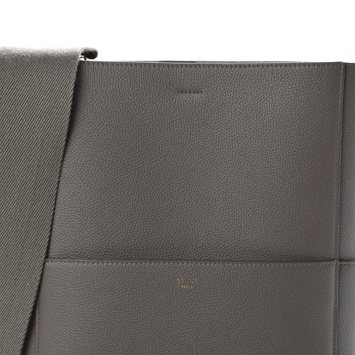 Soft Grained Calfskin Sangle Bucket Bag Taupe