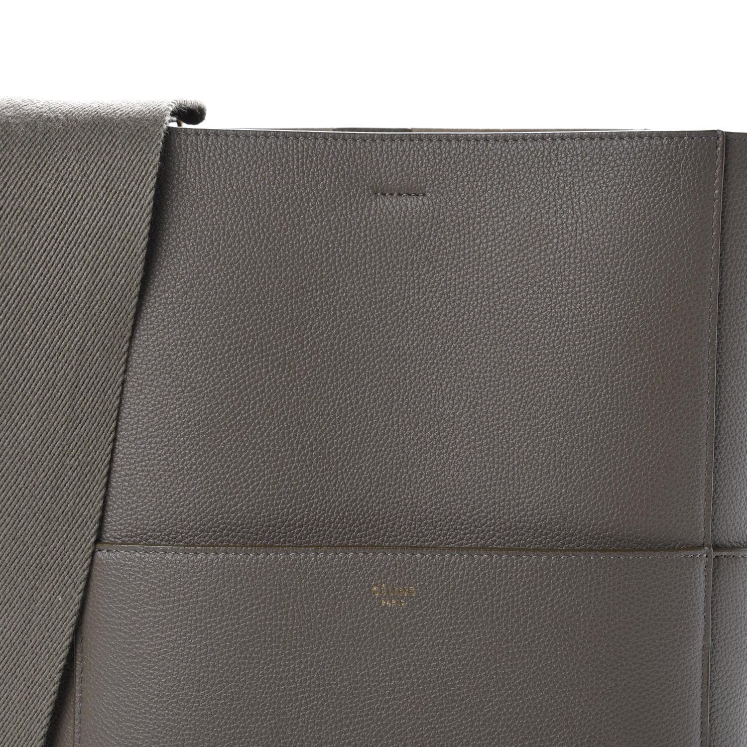 Celine Soft Grained Calfskin Sangle Bucket Bag Taupe 10 of 10