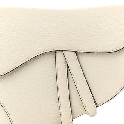 Christian Dior Grained Calfskin Saddle Bag White 8 of 11