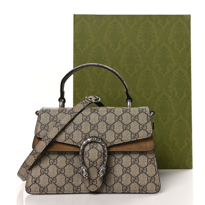 Gucci GG Supreme Monogram Small Dionysus Top Handle Bag Taupe 10 of 10