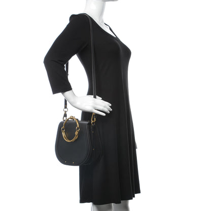 Chloe Calfskin Suede Medium Nile Bracelet Bag Black 2 of 10