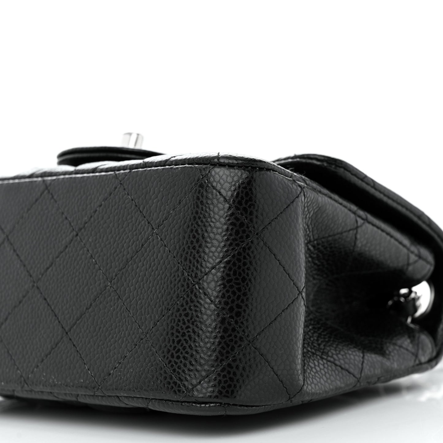 Caviar Quilted Mini Square Flap Black