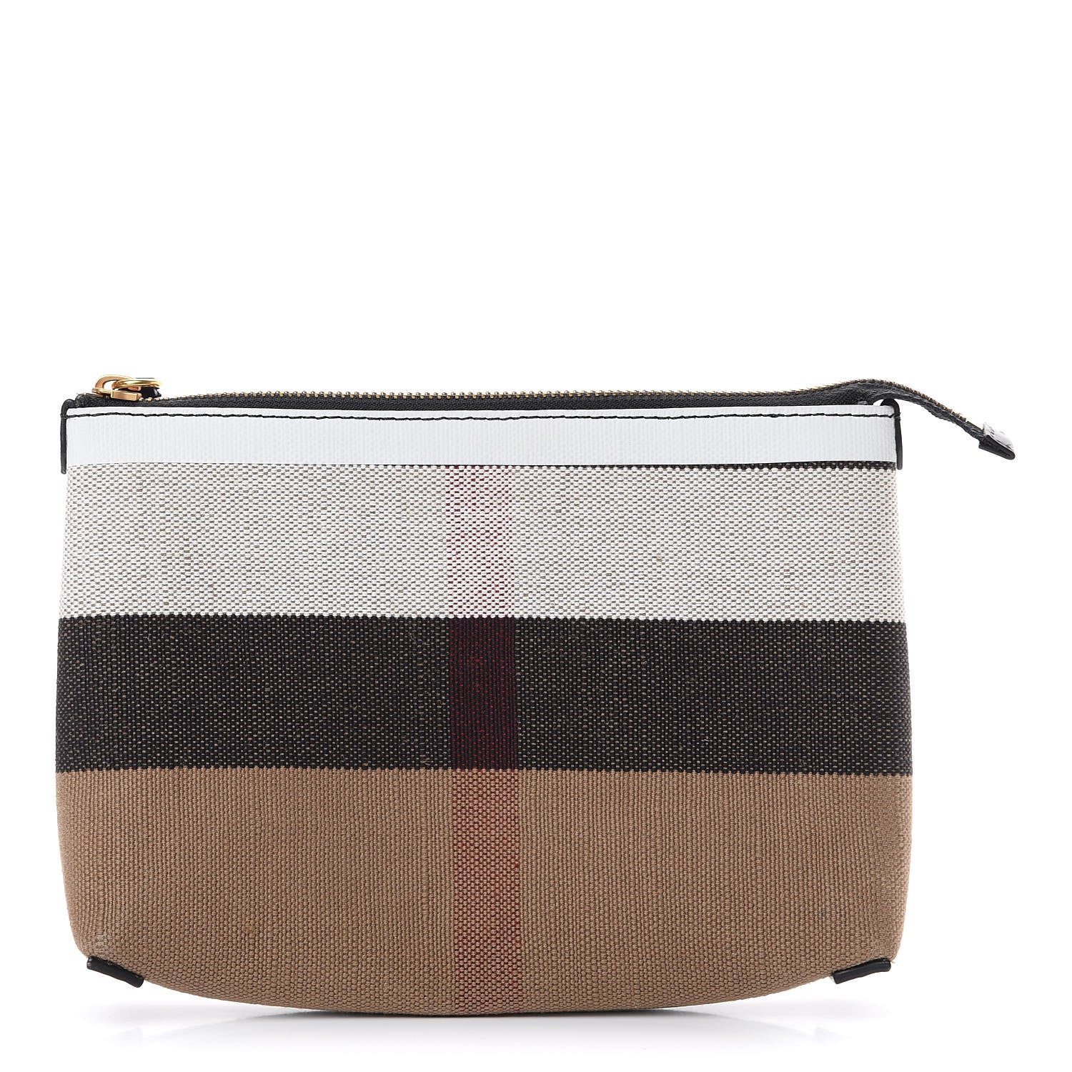 Burberry House Check Medium Duncan Pouch White Black 1 of 9