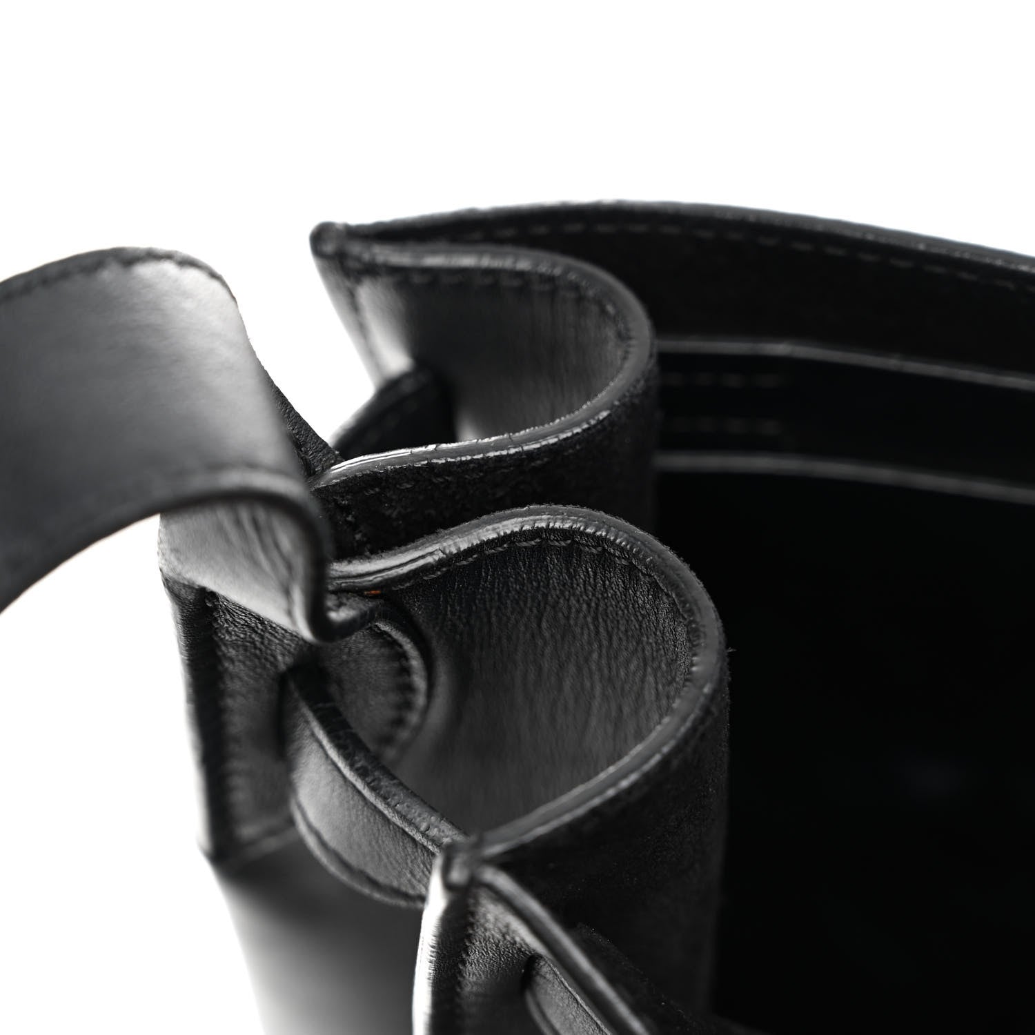 Celine Smooth Calfskin Long Strap Big Bucket Bag Black 10 of 11