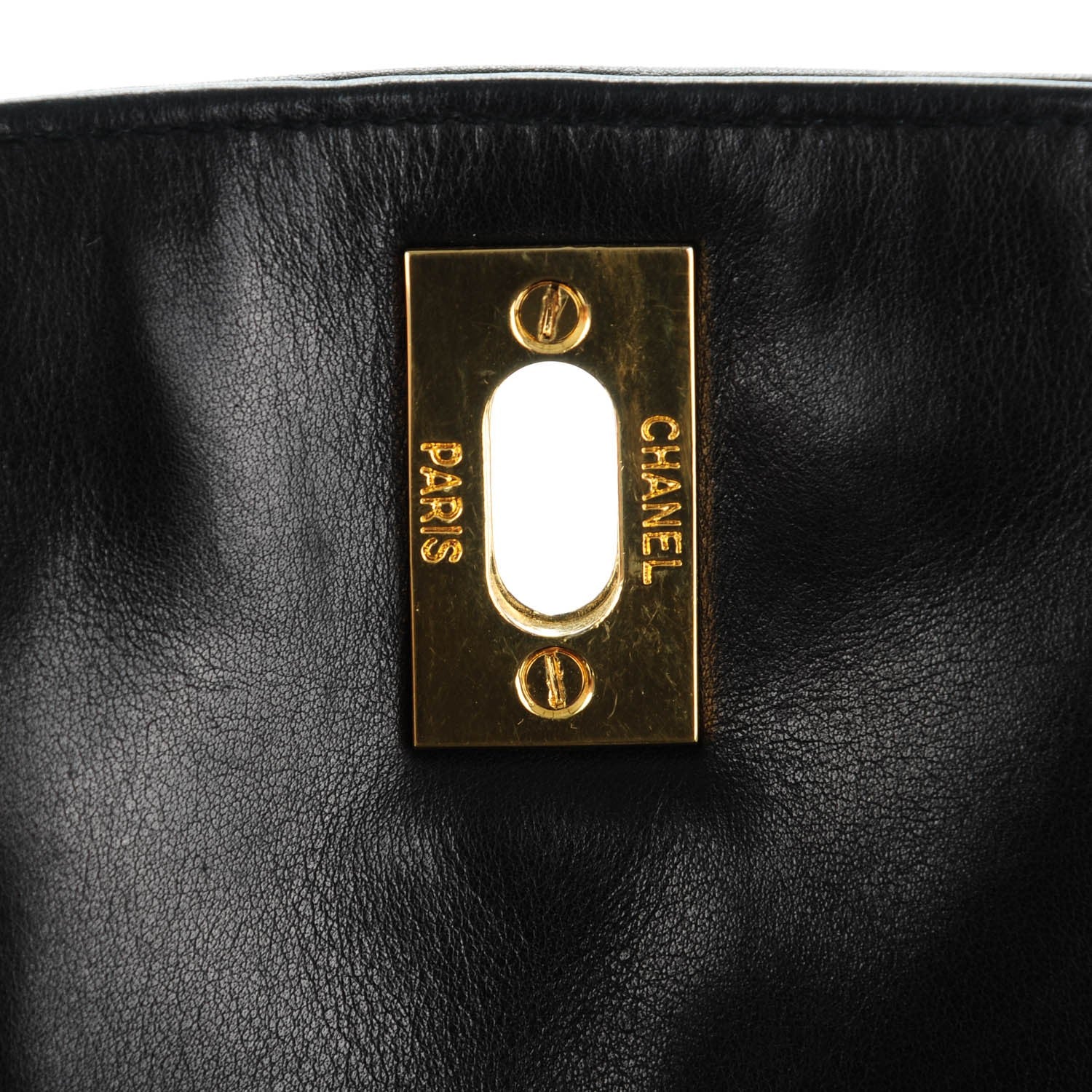 Chanel Lambskin Quilted Drawstring Backpack Black 6 of 10