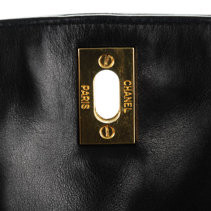 Chanel Lambskin Quilted Drawstring Backpack Black 6 of 10