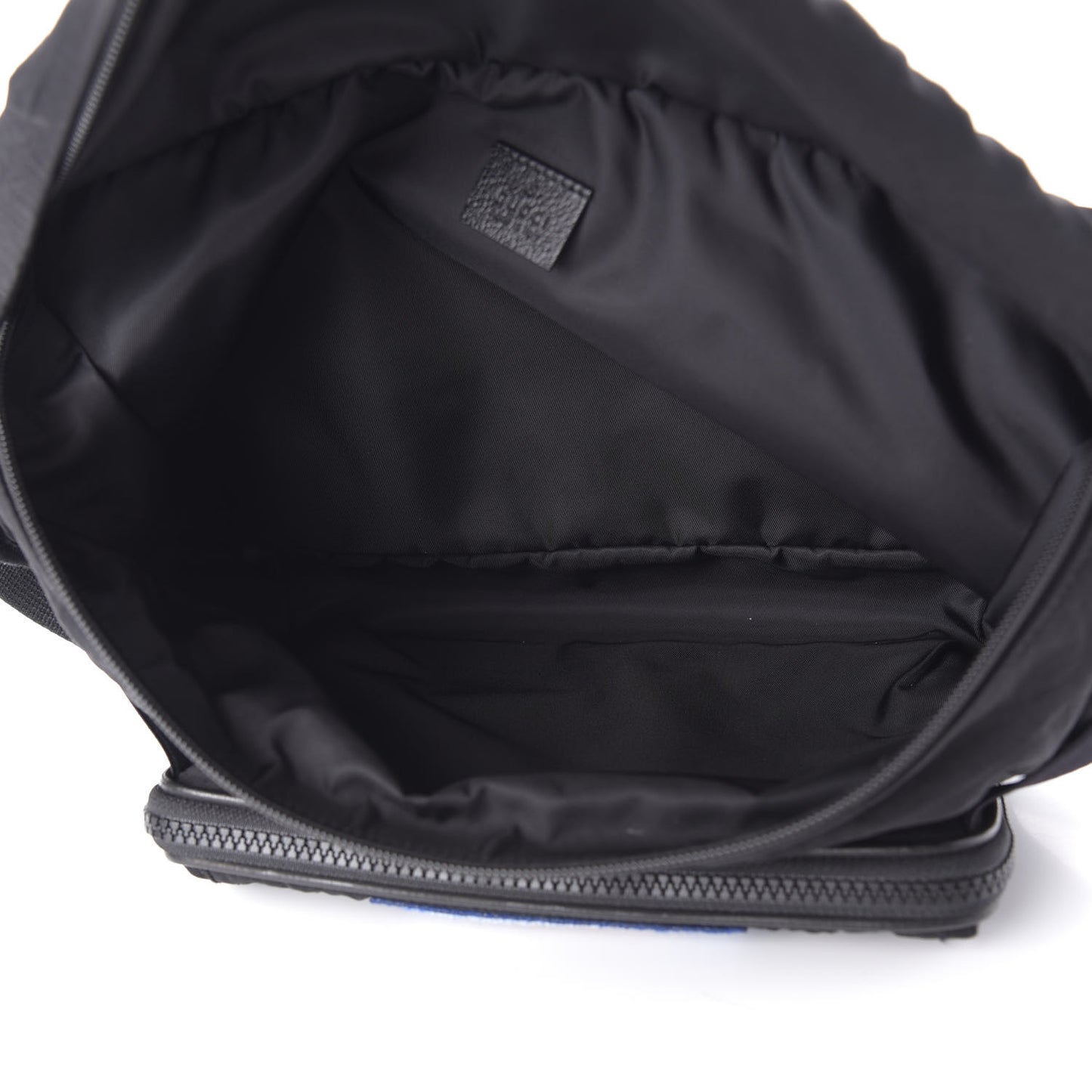 Nylon 80s Logo Patch Belt Bag Black
